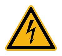 Sticker Danger Warning NF ISO 7010 - Laminated Triangular Signage Adhesive Sticker Water and UV Resistant - Electricity - 10x10 cm