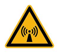Sticker Danger Warning NF ISO 7010 - Laminated Triangular Signage Adhesive Sticker Water and UV Resistant - Non-Ionizing Radiation - 40x40 cm