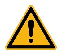 Sticker Danger Warning NF ISO 7010 - Laminated Triangular Signage Adhesive Sticker Water and UV Resistant - General Sign - 35x35 cm
