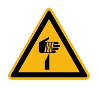 Sticker Danger Warning NF ISO 7010 - Laminated Triangular Signage Adhesive Sticker Water and UV Resistant - Pointed Element - 35x35 cm