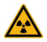 Sticker Danger Warning NF ISO 7010 - Laminated Triangular Signage Adhesive Sticker Water and UV Resistant - Radioactive Materials - 10x10 cm