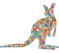 sticker decal animal peace and love flower car silhouette kangaroo r2