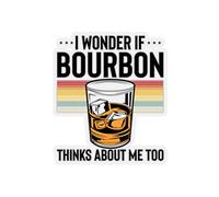 Sticker Decal Hilarious Alcoholic Bourbon Drink Lover Beverage Tastes Pun Humorous Fermented Stickers for Laptop Car 2" × 2" / White