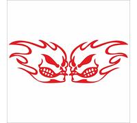 Sticker / Decal - JDM - Die cut - No Fear Skulls Decal Car Laptop Window Vinyl Sticker - red - 149mmx53mm
