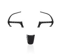 Sticker Decoration Steering Wheel Panel Trim Carbon Fiber Sticker For Chrysler 200 300 2015 For Pacifica 2017 For Voyager 2020 Car Interior Decoration(Black)