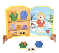 Sticker Dress Up Book - Interactive Educational Activity, Cognitive Puzzle Game For Children | Fun Learning Pages Detail, Motor Purpose, Preschool Birthday Holiday Party Locations,