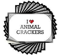 Sticker Fall Vinyl Decals, Stuff Waterproof Garage Stickers for Water Bottle | I Love Animal Crackers Perfect for Microfiber Laptop Decor(12X18CM)