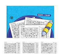 Sticker Find Game, Early Learning Puzzle Pad, Coloring and Matching Sticker Activity Book with Guided Placement System, Educational Fine Motor Skill Design, Kindergarten Use