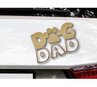 Sticker for Car | Dog Dad | Dog Owner Dog Accessories Dog Dad Dad Master Lady Golden Retriever Shepherd Bichon Frise Rottweiler Yorkshire Terrier (Gold Matte)