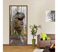 Sticker for Door 40x120cm(15.74 inches * 47.24 inches) Dinosaurs Animals Door Posters, Self-Adhesive PVC Wallpaper, Waterproof, Photo Wallpaper Interior Bathroom Bedroom Living Room