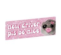 Sticker for Driving Students, Cartoon New Driver Sign, Sticker for Cars with Funny Animal Pattern, For Use On Vehicle Bumper And Window For Traffic Safety When Commuting Every Day