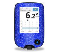 Sticker for FreeStyle Libre 2 & 3 Reader Sparkling Glitter Colour Dynamic Blue
