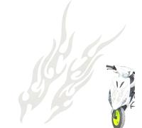 Sticker for motorcycles, sporty flame pattern car stickers, 2 pieces, weatherproof badge, cool designs for bumper, truck and