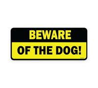 Sticker Gold - 15cm Beware of The Dog Self Adhesive Sticker - Private Property, Caution, Warning Decal SG045