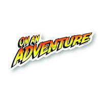 Sticker Gold - Gloss Laminated - On an Adventure Self Adhesive Sticker - 21cm - Campervan Camper Van Vanlife Caravan Decal Holiday Funny Indiana Mission SG293