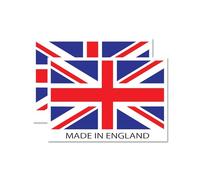 Sticker Gold - Made in England Union Jack Self Adhesive Stickers - Water Proof Decal - Great Britain, Flag, GB, UK, England St George SG402 (10cm x 7cm (2pack))