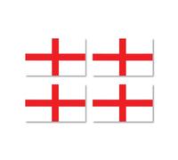 Sticker Gold - St Georges Flag Self Adhesive Stickers - Water Proof Decal - Great Britain, GB, England, UK, Car Van Window Stickers SG184 (6cm x 4cm (4 Pack))