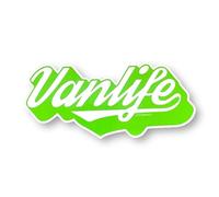 Sticker Gold Vanlife Self Adhesive Sticker - 7 Colour Options - 3 Size Options - Campervan Camper Decal (Green, Large - 30cm Wide)
