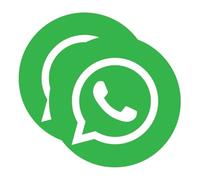 Sticker Gold - Whatsapp Round Icon Self Adhesive Stickers - 3 Size Options - Social Media Work Van Shop Office Sign Graphics Advertising Decal (8cm (2 Pack))