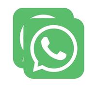Sticker Gold - Whatsapp Square Icon Self Adhesive Stickers - 3 Size Options - Social Media Work Van Shop Office Sign Graphics Advertising Decal (8cm (2 Pack))