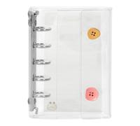Sticker Heft - Wiederverwendbares Sticker Aufbewahrungsbuch | Ästhetisches Notizbuch - PVC Transparent 9.5x12.5cm M5 5-Ringe Leichtgewicht 65g für Scrapbook Journaling Reisen Schule Zuhause
