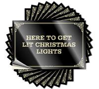 Sticker Here To Get Lit, Personalized Man Cave Funny House Decor For Water