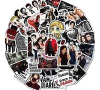 Sticker Junkies The Vampire Diaries Stickers Pack of 50 Horror Film Vinyl Water Bottle Skateboard Laptop Guitar Motorcycle Bicycle Classic Stickers for Teenagers Children Adults