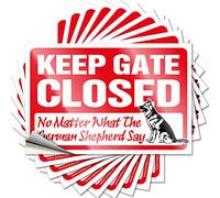 Sticker & Keep Gate Closed No Matter What The German Shepherd Say Outdoor Bar Stick-on for Window for Car - Good Job Stickers for Adults(12X18CM-2Pcs)