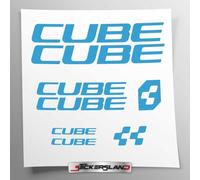 Sticker Kit Compatible with MTB Mountain Bike Frame and Helmet | Decals Sticker Decal Bike Logos | Stickersland® - CB (Matt Blue)