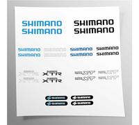 Sticker Kit Compatible with Shimano MTB Mountain Bike Frame and Helmet | Transparent Vinyl Base Easy Application UV Print | Stickersland®