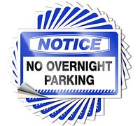 Sticker Magnetic Bumper Custom Car Window Notice No Overnight Parking Long Lasting Car Decals for Women Funny(12X18CM-2Pcs)