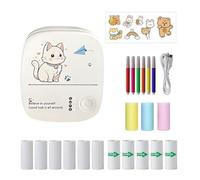Sticker Maker for Kids | Wireless Inkless Thermal Machine - Sticker Printing with 14 Rolls Paper - for Photo Memo Journal Travel School Home Office