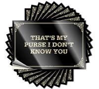 Sticker Man Cave for Man Day Bulk Waterproof Coating: That's My Purse I Don't Know You Hip Hop & Custom Bumper Stickers for Cars(8X12CM-10Pcs)