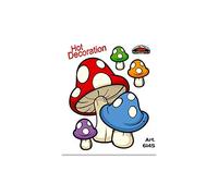 Sticker Mushrooms Table Dimensions 10 x 12 cm