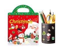 Sticker Notebook | Portable DIY Activities & Party - Christmas 3D Sticker Set For Youth During Holiday Parties