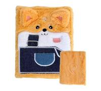 Sticker Organizer Binder - A5 6 Ring Plush Dog Notebook - Sticker Organizer Album,for Scrapbooking Collection, School Office Travel