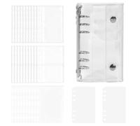 Sticker Organizer Binder - Folder with Transparent Pockets and Sleeves - Notebook for Stickers with Double Closure | For Use with Planner and Scrapbook for Display Files and Doc Cards