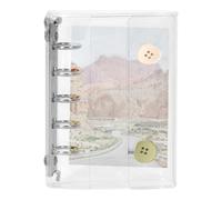 Sticker Organizer Binder,Sticker Album Reusable Organizer Binder - Transparent Notebook Aesthetic Keeper for Scrapbooking Planner Decoration Travel School Classroom