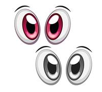 Sticker Pair of Eyes for Robot Vacuum Cleaner Robot Lawnmower Car or Vacuum Cleaner - Self-Adhesive - Fun Item - Decorative - Funny - Weatherproof - kfz742