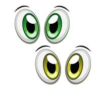 Sticker Pair of Eyes for Robot Vacuum Cleaner, Robot Lawnmower, Car or Vacuum Cleaner - Self-Adhesive - Fun Item - Decorative - Funny - Weatherproof - kfz_741