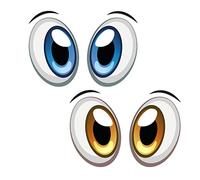 Sticker Pair of Eyes for Robot Vacuum Cleaner Robot Lawnmower Car or Vacuum Cleaner - Self-Adhesive - Fun Item - Decorative - Funny - Weatherproof - kfz_740