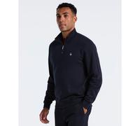 Sticker Pete Quarter Zip Sweatshirt In Dark Sapphire