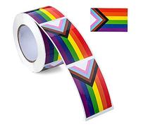 Sticker Piece Traceless Gay Rainbow Sticker Durable Decorative Sticker for Bag Cup Heart/Square Shape