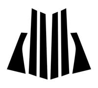 Sticker Pillar Posts Door Compatible With Hyundai For Equus 2011-2016 Glossy Black Car Window Door Column B C Pillar Post Cover Trim Stickers Exterior Styling