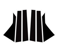 Sticker Pillar Posts Door Compatible With Hyundai For Equus 2011-2017 6Pcs Car Window Door B C Column Pillar Posts Cover Trim Decoration Stickers Glossy Black