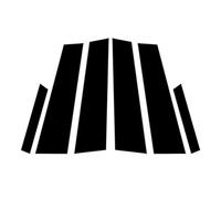 Sticker Pillar Posts Door Compatible With Opel For Insignia 2017 2018 2019 2020 2021 2022 6Pcs Car Pillar Posts Door Window Trim Cover B C Column Stickers Black