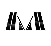 Sticker Pillar Posts Door Compatible With VW For Nivus For Taigo 2019 2020 2021 2022 2023 8Pcs Pillar Black Posts Car Door Window BC Column Stickers Exterior Parts