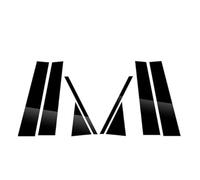 Sticker Pillar Posts Door Compatible With Vw For Nivus For Taigo 2019-2023 Car B C Post Pillar Exterior Gloss Black Decoration Door Deal Window Decor Cover Set