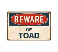 Sticker Pirate Beware of Toad 8" x 12" Vintage Aluminum Retro Metal Sign VS416