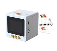 Sticker Printer - 8x7x8cm AI Voice Activated Labels Machine | Thermal Label Printer With Display | Thermal Sticker Printing Gadget | For Journal Crafts College Classroom School Workplace Home